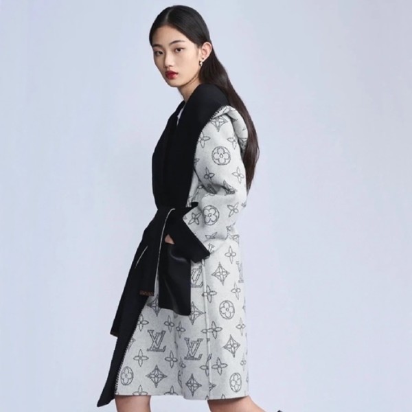 ❤루이비통 여성 양면 롱 후드 랩 코트 - Louis vuitton Womens Long Hooded Wrap Coat - lvc12820x