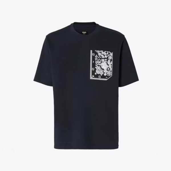 ❤펜디 남성 라운드 반팔 티셔츠 - Fendi Mens Round Tshirt - fec12861x