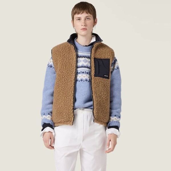 ❤미우미우 남/녀 플란넬 베스트 - Miumiu Unisex Zip-up Vest - mic12907x