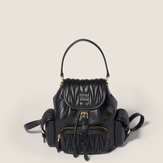 미우미우 여성 마테라쎄 나파 가죽 백팩 - MiuMiu Womens 
