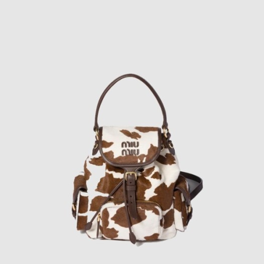 ❤미우미우 여성 프린트 가죽 백팩 - MiuMiu Womens Printed Leather Backpack - mib13122x