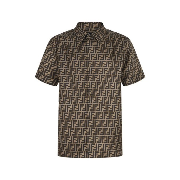❤펜디 남성 FF 반팔 셔츠 - Fendi Mens FF Shirts - fec12937x