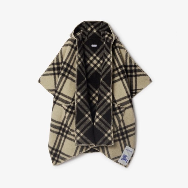 ❤버버리 여성 리버시블 체크 울 케이프 - Burberry Womens Reversible Check Wool Cape - acc6778x