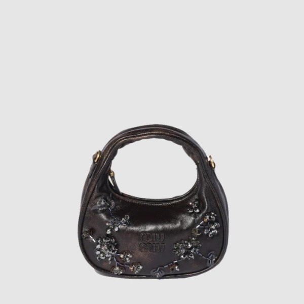 ❤미우미우 여성 완더 자수 가죽 미니백 - Miumiu Womens Wander Embroidered Leather Mini Bag - mib13219x