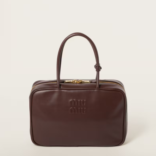 미우미우 여성 가죽 보 백 라지 - Miumiu Womens Leather Beau Bag