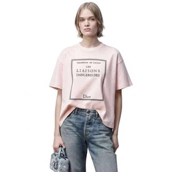 ❤디올 여성 라운드 반팔티 - Dior Womens Round Tshirt - dic13261x