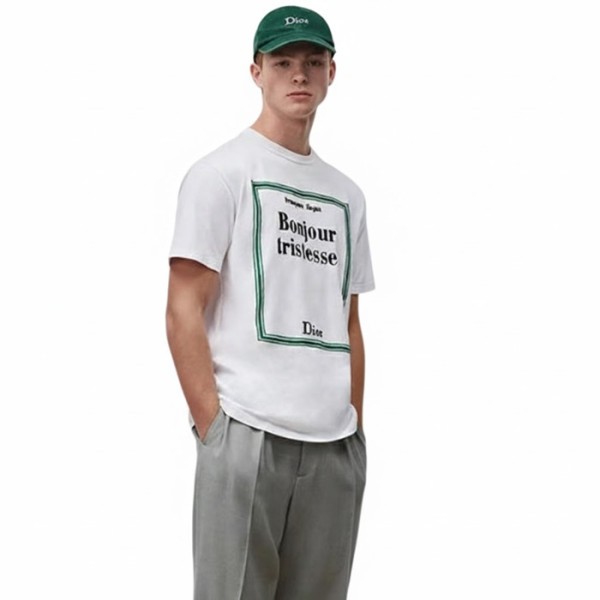 ❤디올 남성 북커버 자수 티셔츠 - Dior Mens Book Cover Embroidered Tshirt - dic13266x