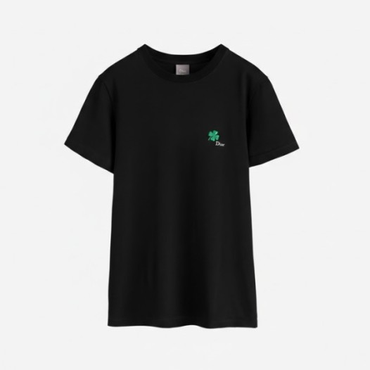 ❤디올 남성 클로벌 자수 티셔츠 - Dior Mens Clover Embroidered Tshirt - dic13307x