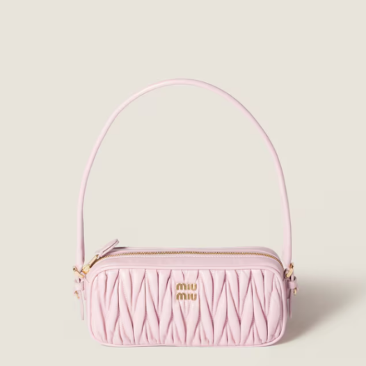★미우미우 여성 마테라쎄 나파 가죽 파우치 - Miumiu Womens Matelasse Nappa Leather Pouch