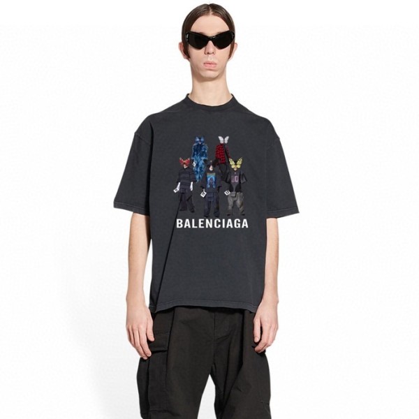 ❤발렌시아가 남성 라운드 반팔 티셔츠 - Balenciaga Mens Round Tshirt - bac13406x