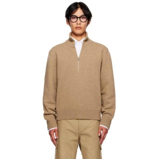 ❤톰브라운 남성 인타르시아 하프 지퍼 스웨터 - Thom Browne Mens Intarsia Half-Zip Sweater - thc13431x