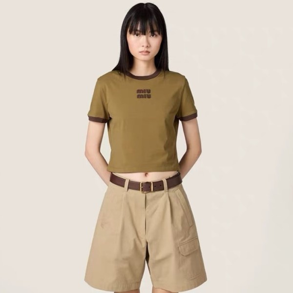 ❤미우미우 여성 라운드 티셔츠 - Miumiu Womens Round Tshirt - mic13467x