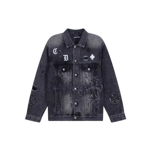 ❤크롬하츠 남성 데님 자켓 - Chrom Hearts Mens Denim Jacket - chc13502x