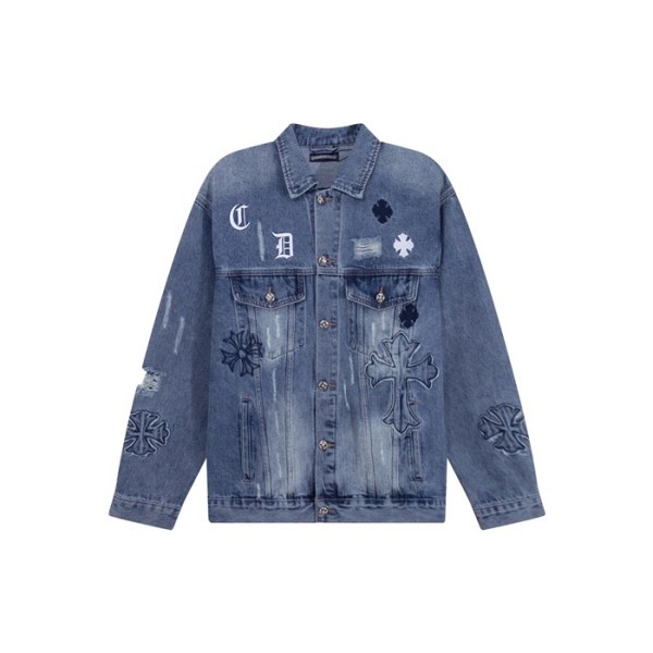 ❤크롬하츠 남성 데님 자켓 - Chrom Hearts Mens Denim Jacket - chc13503x