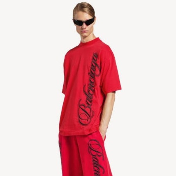 ❤발렌시아가 남성 커시브 미디엄 핏 티셔츠 - Balenciaga Mens Curvy Medium Fit Tshirt - bac13523x