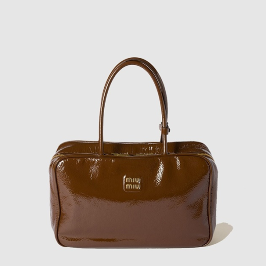 ★미우미우 여성 가죽 보 백 라지 - Miumiu Womens Patent Leather Beau Bag