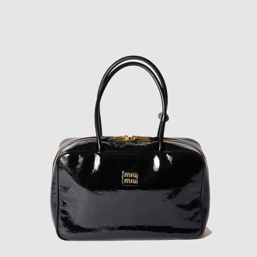 ★미우미우 여성 가죽 보 백 라지 - Miumiu Womens Patent Leather Beau Bag