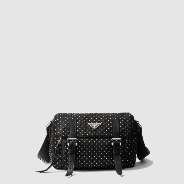 ❤프라다 여성 스터드 리나일론 백 1BD382 - Prada Womens Studded Re-Nylon Bag - prb13569x