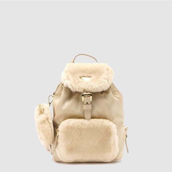 ❤프라다 여성 시어링 리나일론 백팩 1BZ074 - Prada Womens Shearling Re-Nylon Backpack - prb13596x