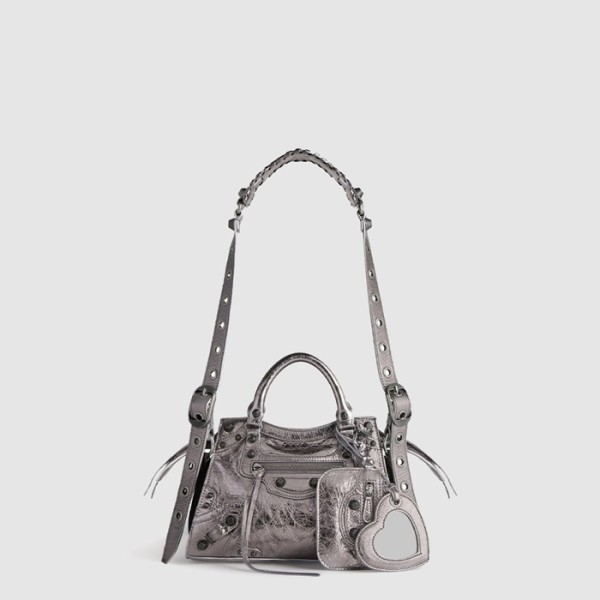 ❤발렌시아가 여성 네오 카골 Xs 메탈라이즈드 핸드백 - Balenciaga Womens Neo Cargo Xs Metalized Handbag - bab13625x