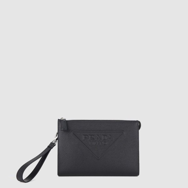 ❤프라다 남성 로고 엠보싱 스트랩 클러치백 2VF039 - Prada Mens Logo Embossed Strap Clutch Bag - prb13670x