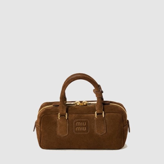 ★미우미우 여성 스웨이드 아르카디 백 레귤러 - Miumiu Arcadi Top Handle Bag