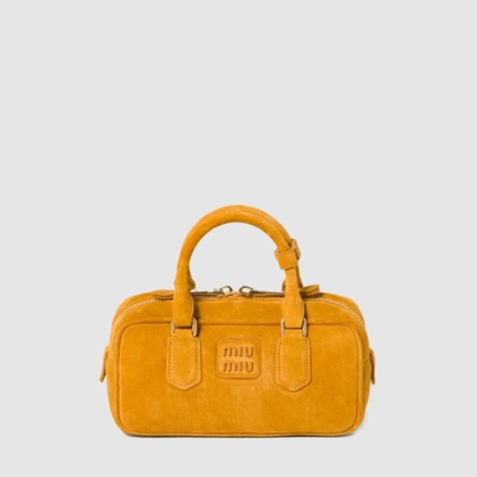 ★미우미우 여성 스웨이드 아르카디 백 레귤러 - Miumiu Arcadi Top Handle Bag