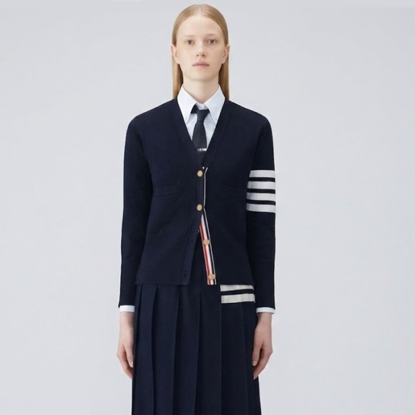 ❤톰브라운 여성 밀라노클래식 가디건 - Thom Browne Womens Milano Classic Cardigan - thc13526x