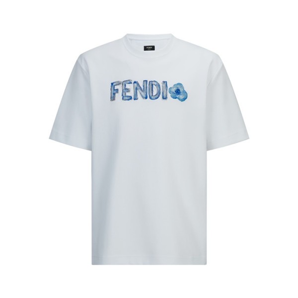 ❤펜디 남성 라운드 반팔 티셔츠 - Fendi Mens Round Tshirt - fec13535x