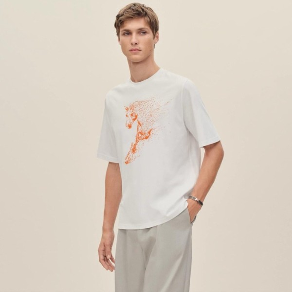 ❤에르메스 남성 라운드 반팔티 - Hermes Mens Round Tshirt - hec13538x