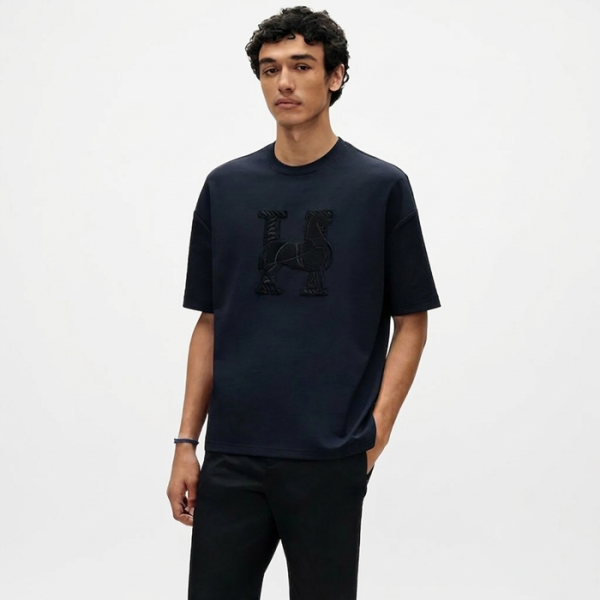 ❤에르메스 남성 라운드 반팔티 - Hermes Mens Round Tshirt - hec13664x