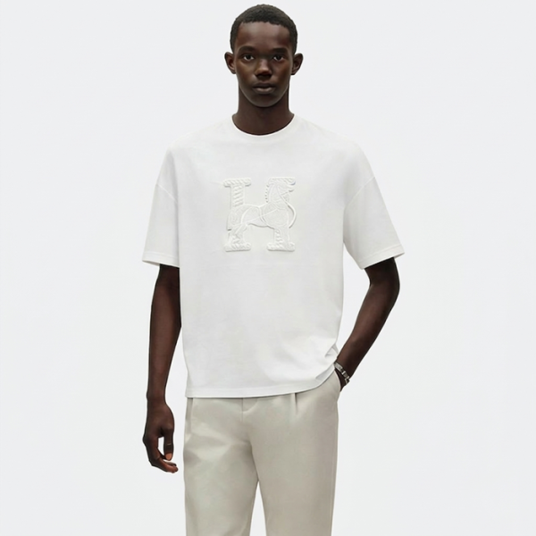 ❤에르메스 남성 라운드 반팔티 - Hermes Mens Round Tshirt - hec13665x