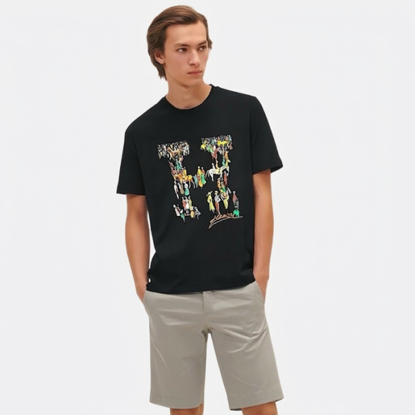 ❤에르메스 남성 라운드 반팔티 - Hermes Mens Round Tshirt - hec13669x