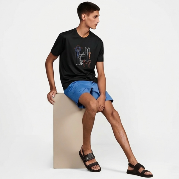 ❤에르메스 남성 라운드 반팔티 - Hermes Mens Round Tshirt - hec13679x