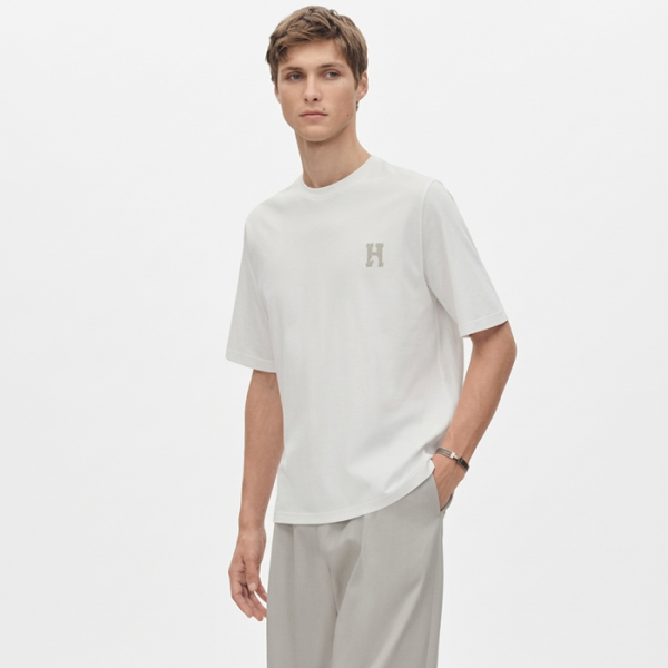 ❤에르메스 남성 라운드 반팔티 - Hermes Mens Round Tshirt - hec13684x