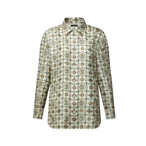 ❤루이비통 여성 누보 모노그램 실크 셔츠 - Louis vuitton Womens Nouveau Monogram Silk Shirt - lvc13698x