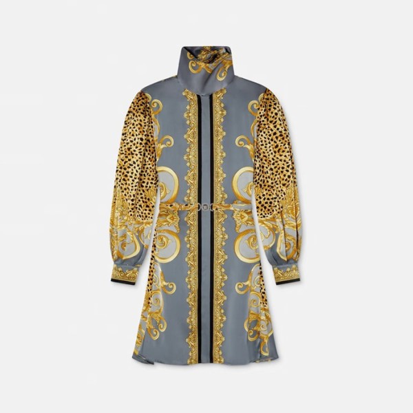 ❤베르사체 여성 실크 드레스 - Versace Womens Silk Dress With Waist Belt - vec13705x