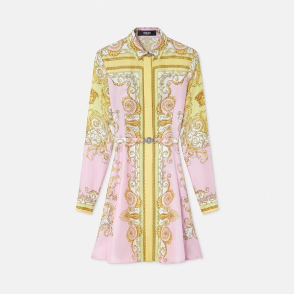 ❤베르사체 여성 실크 드레스 - Versace Womens Silk Dress With Waist Belt - vec13708x