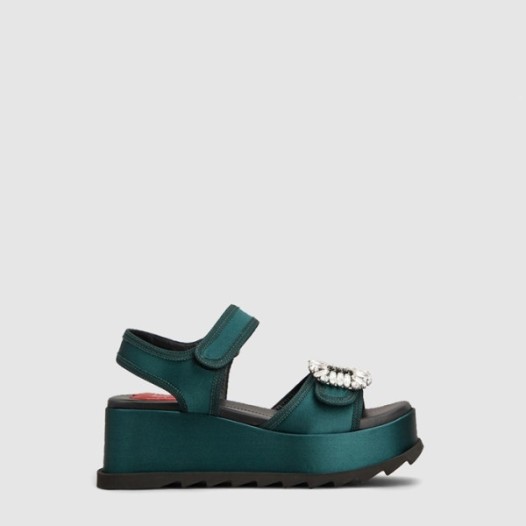 ❤로저비비에 여성 슬라이디 비브 웨지 샌들 - Roger Vivier Womens Slidy Viv Wedge Sandals - ros13514x