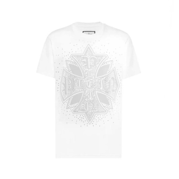 ❤필립플레인 남성 라운드 반팔티 - Philipp-plein Mens Round Tshirt - phc13760x