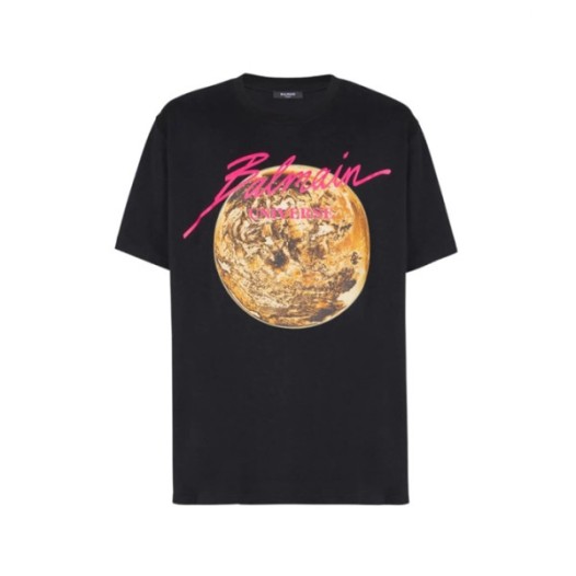 ❤발망 남성 라운드 반팔티 - Balmain Mens Round Tshirt - bmc13764x