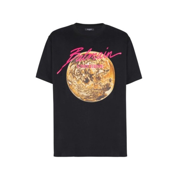 ❤발망 남성 라운드 반팔티 - Balmain Mens Round Tshirt - bmc13764x