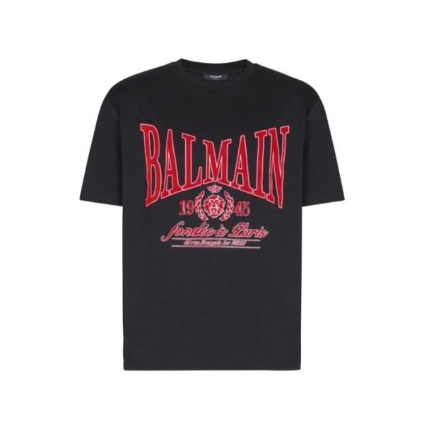 ❤발망 남성 라운드 반팔티 - Balmain Mens Round Tshirt - bmc13775x