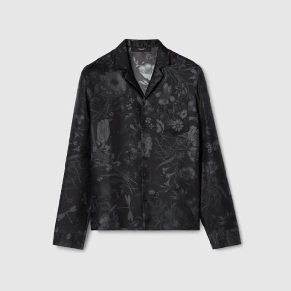 ❤구찌 남성 프린트 실크 트윌 볼링 셔츠 -  Gucci Mens Printed Silk Twill Bowling Shirt - guc13780x