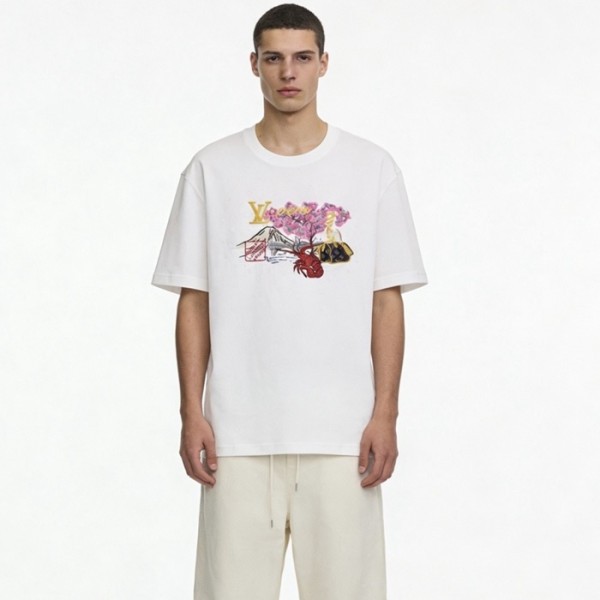 ❤루이비통 남성 라운드 반팔 티셔츠 - Louis vuitton Mens Round Tshirt - lvc13793x