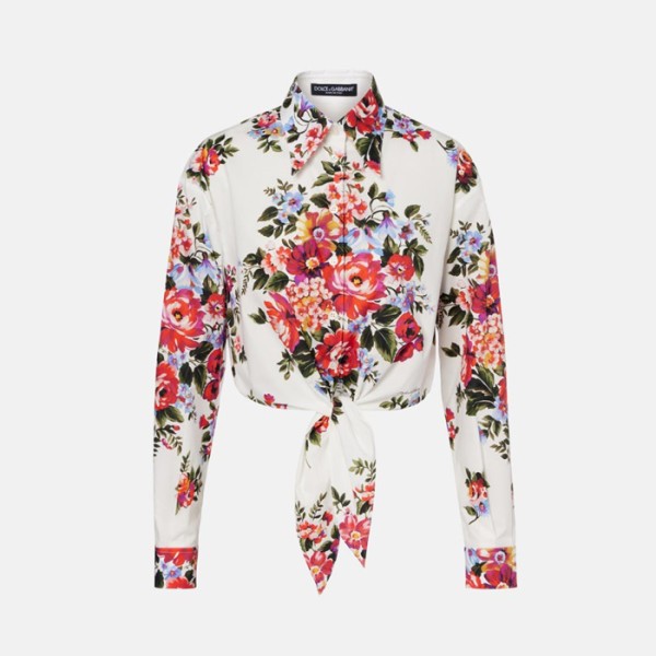❤돌체앤가바나 여성 꽃다발 프린트 셔츠 - Dolce&Gabbana Womens Floral Cropped Shirts - doc13815x