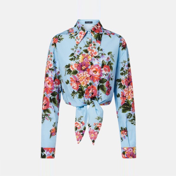 ❤돌체앤가바나 여성 꽃다발 프린트 셔츠 - Dolce&Gabbana Womens Floral Cropped Shirts - doc13817x