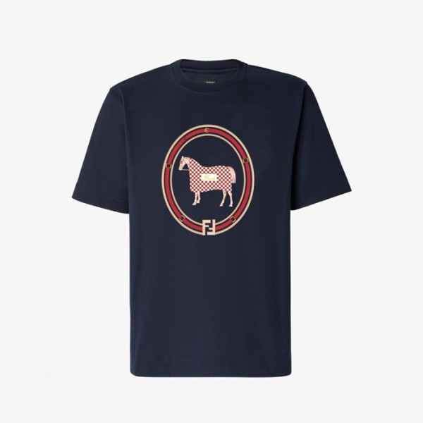 ❤펜디 남성 라운드 반팔 티셔츠 - Fendi Mens Round Tshirt - fec13836x