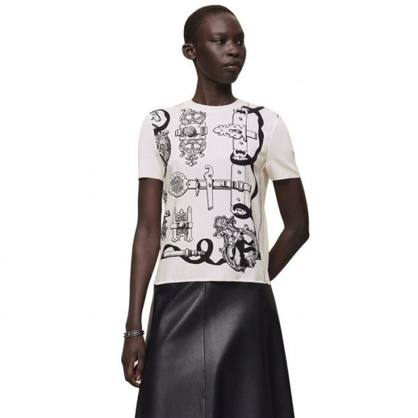 ❤에르메스 여성 크루넥 반팔티 - Hermes Womens Round Tshirt - hec13970x