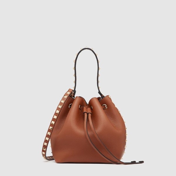 ❤발렌티노 여성 락스터드 가죽 버킷 백 - Valentino Womens Rockstud Leather Bucket Bag - vab14864x